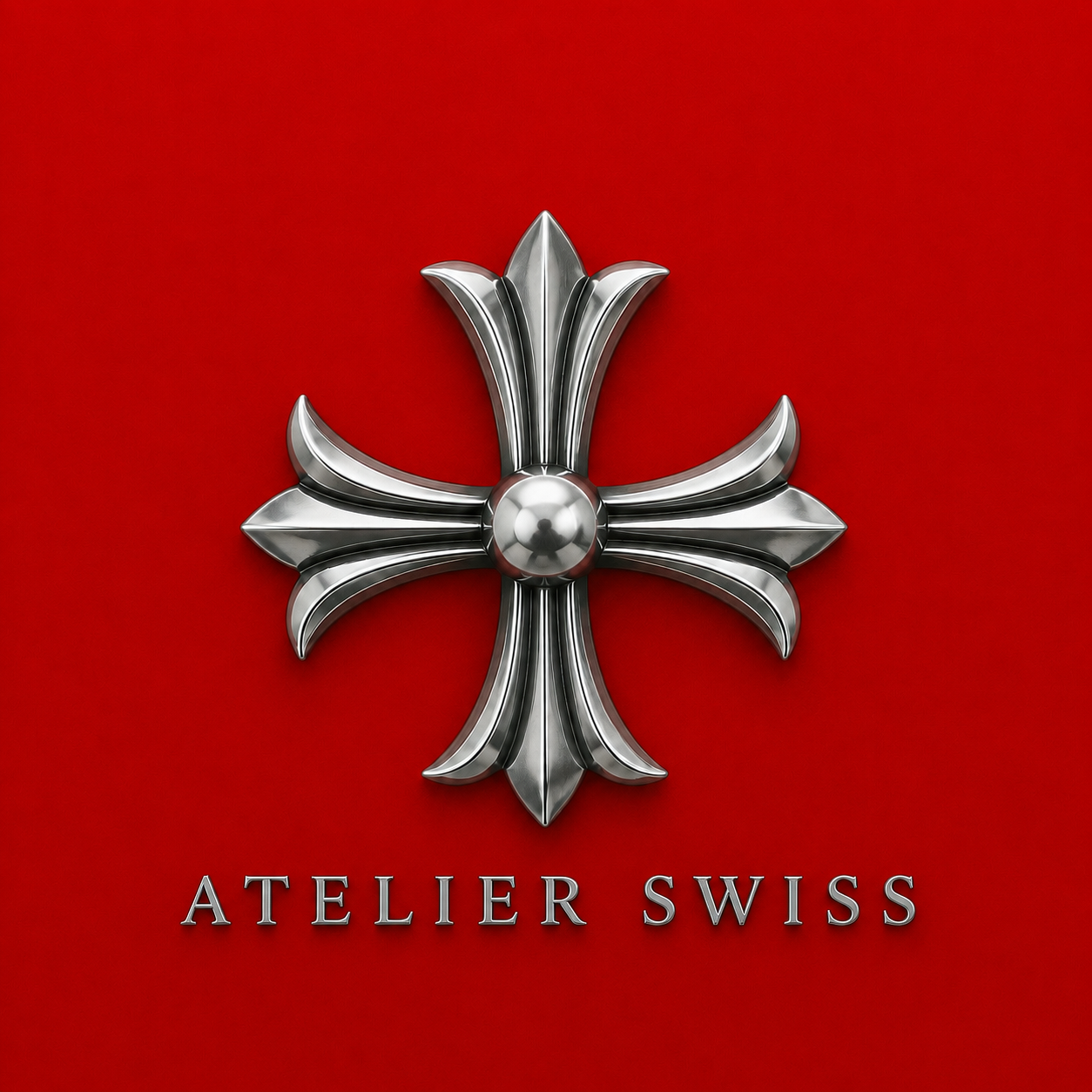 Atelier Swiss silver cross emblem